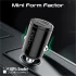 Promate Bullet-PD40 Super-Mini Ultra-Fast Car Charger with 40W Dual USB-C Ports